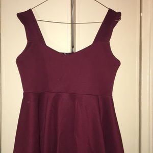 BOOHOO Maroon Party Dress